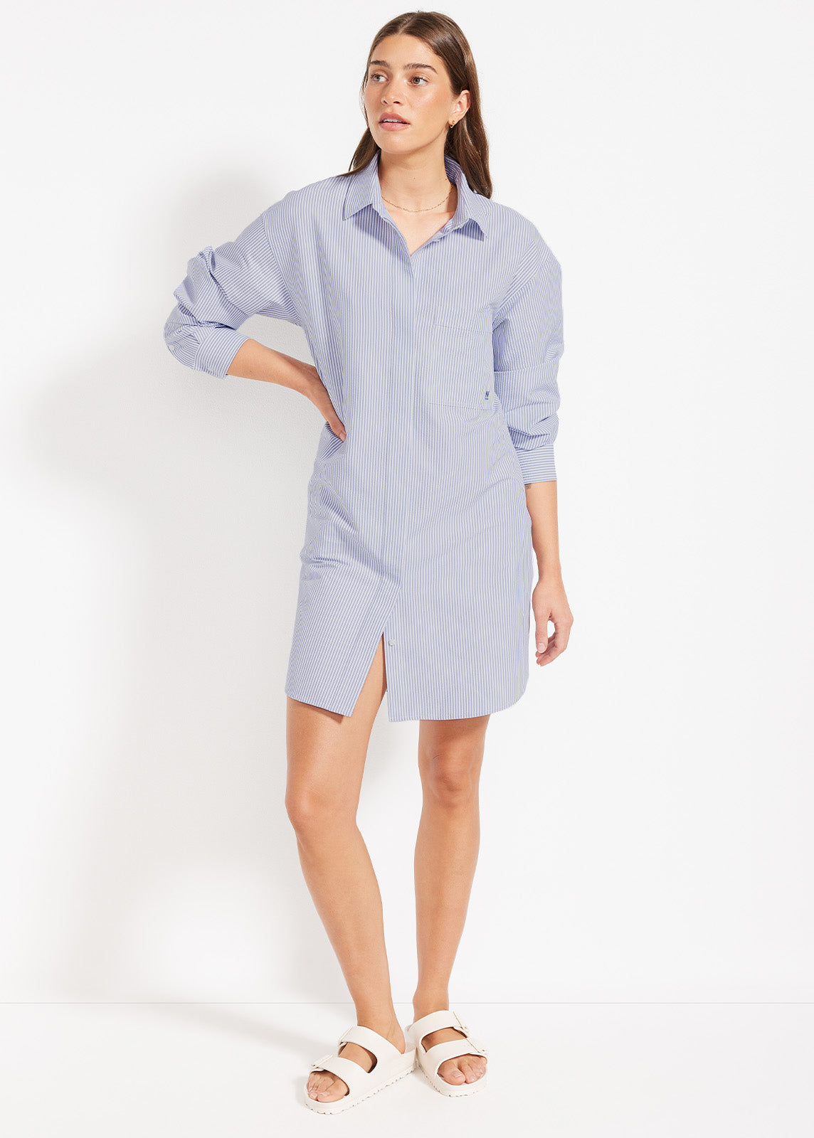 On The Move Shirt Dress