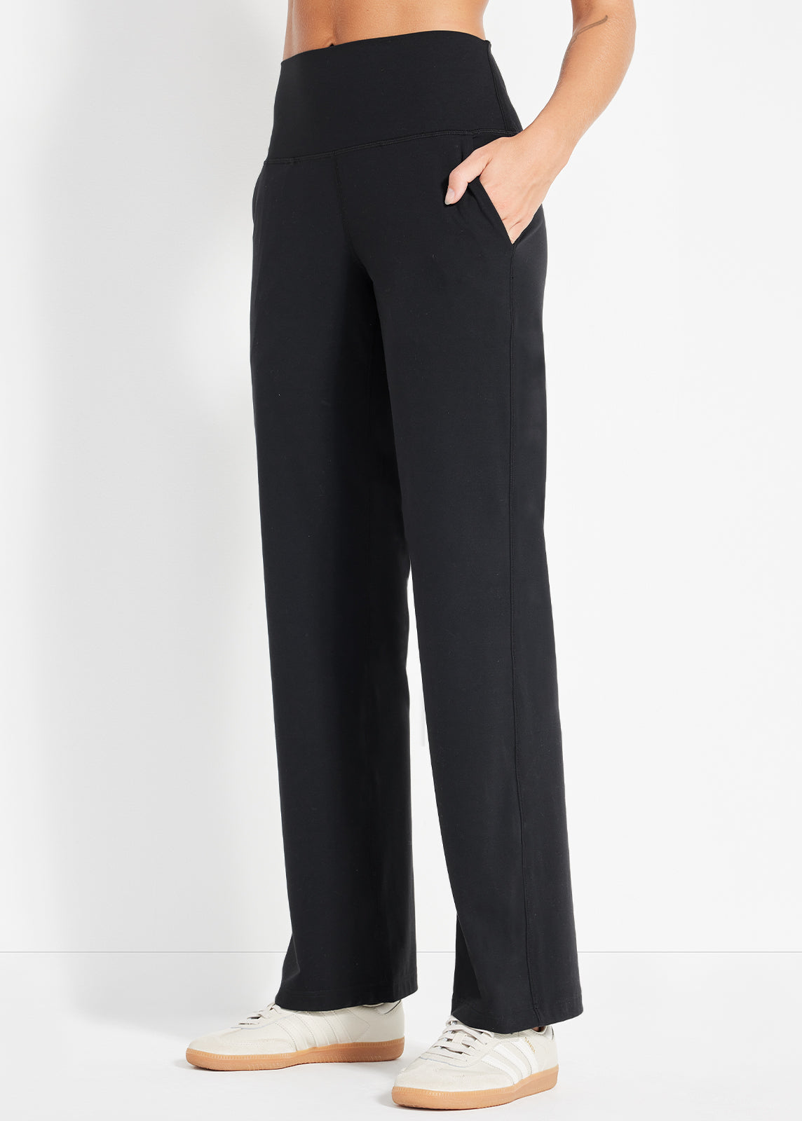 Core Strengths Wide Leg Pants Black