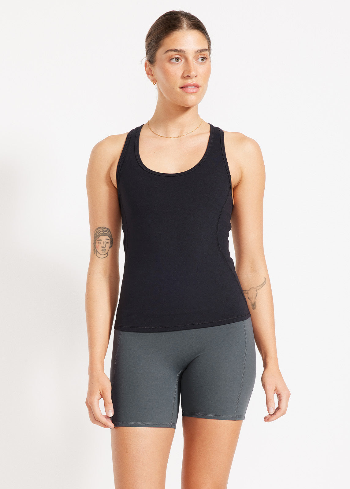 In Motion Racerback Tank in Black Women's Racerback Tanks