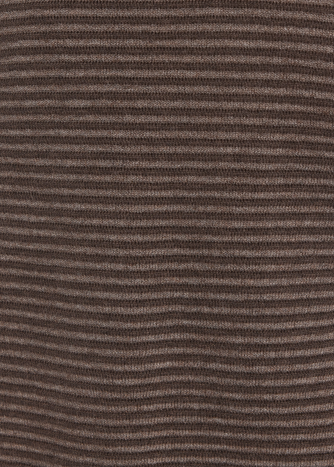 Close-up of brown striped ribbed knit fabric texture