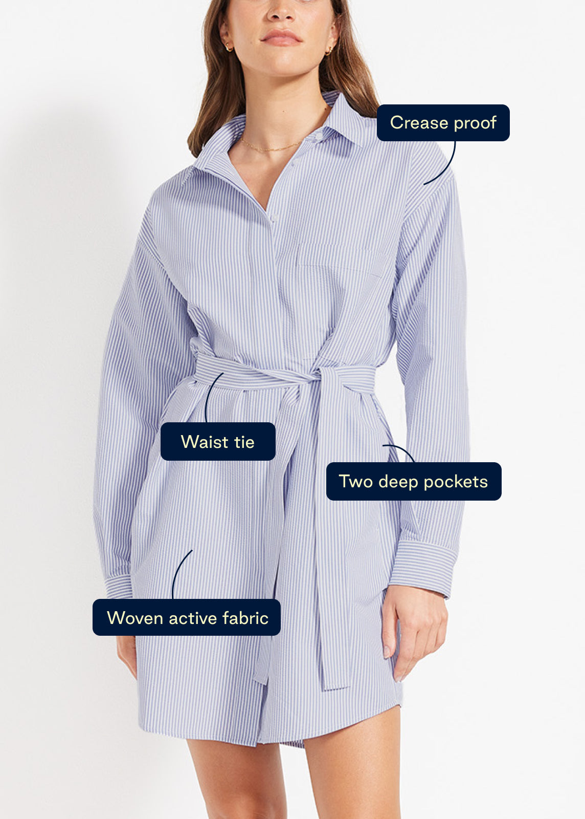 On The Move Shirt Dress
