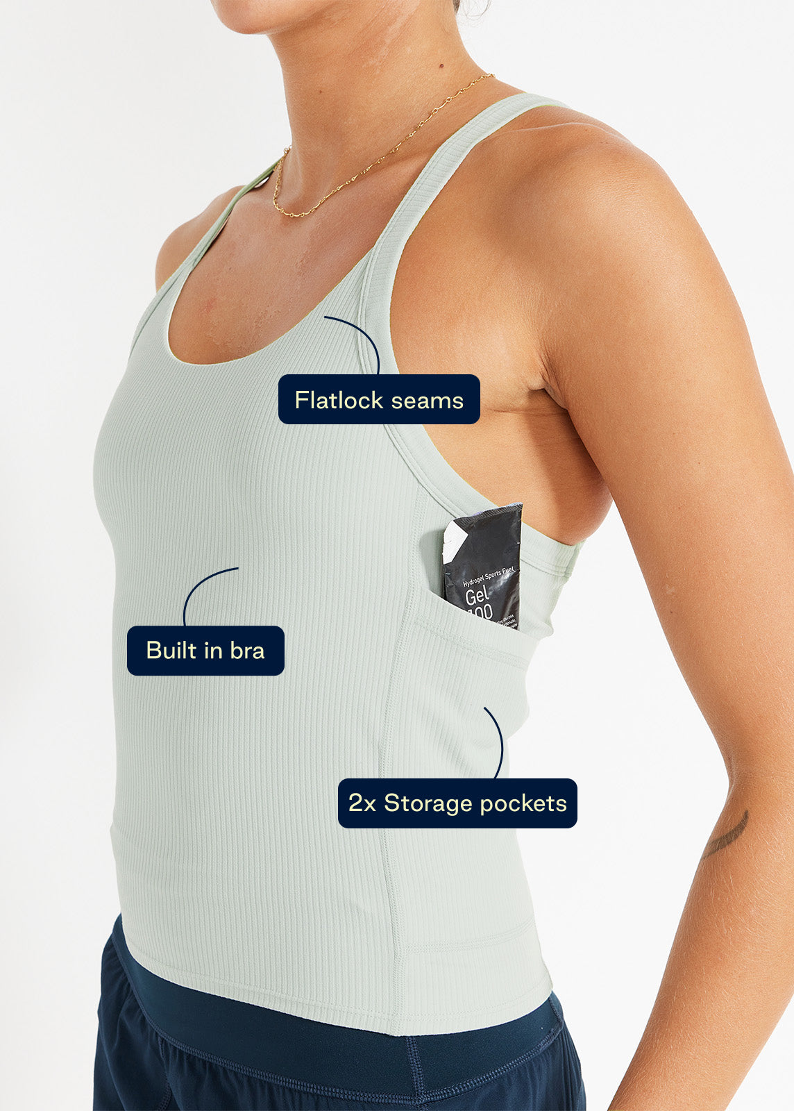 Ribbed Cardio 2-1 Tank