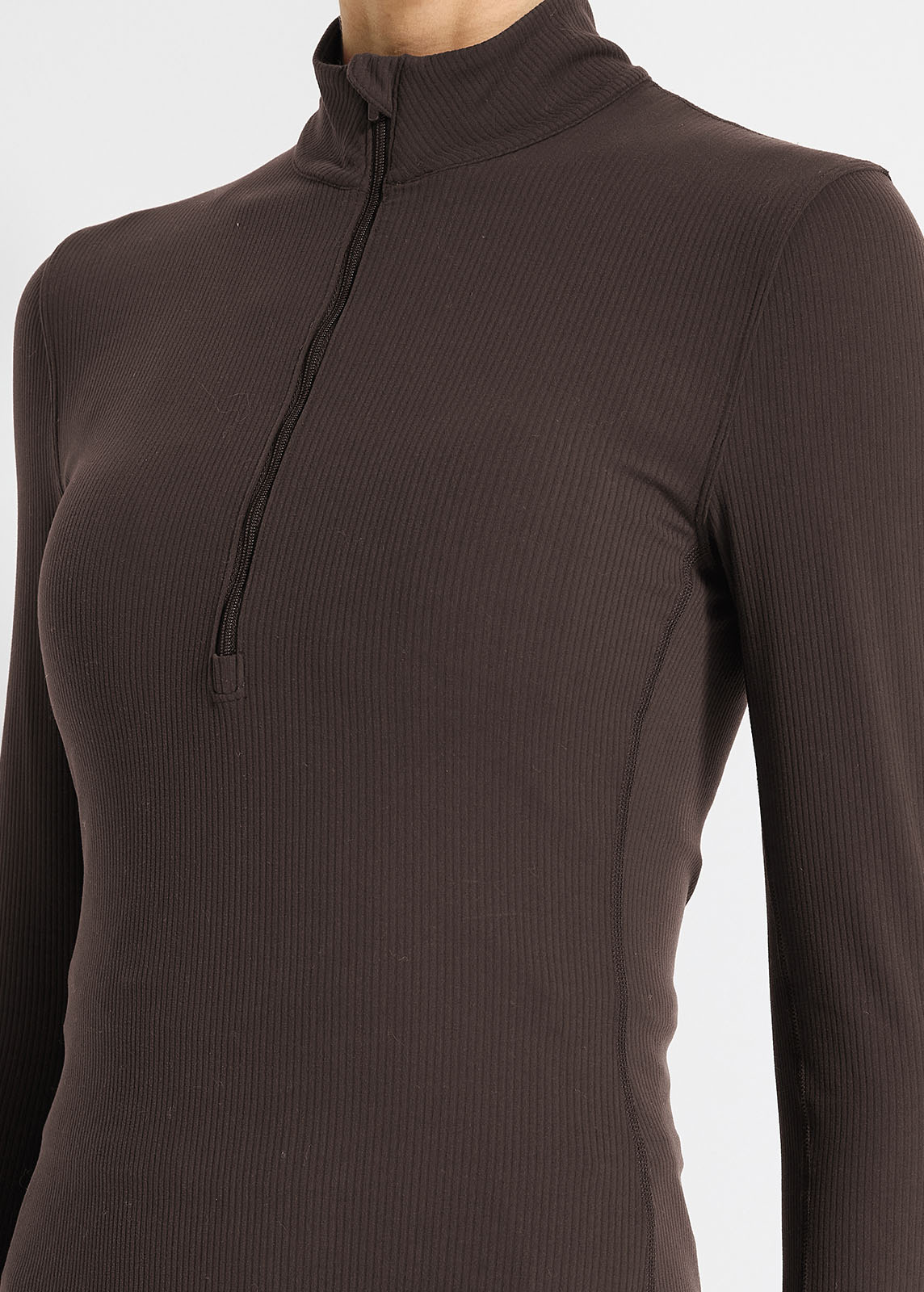 Ribbed Cardio Long Sleeve 1/2 Zip