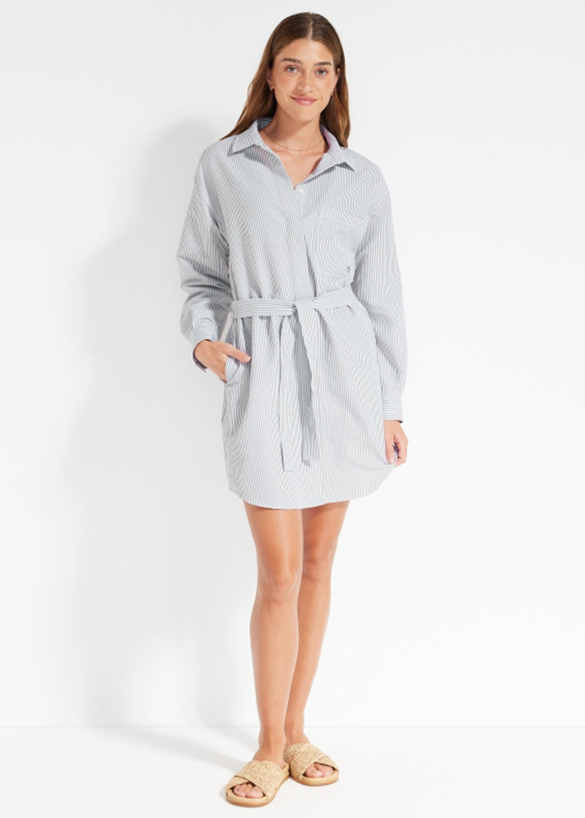 On The Move Shirt Dress