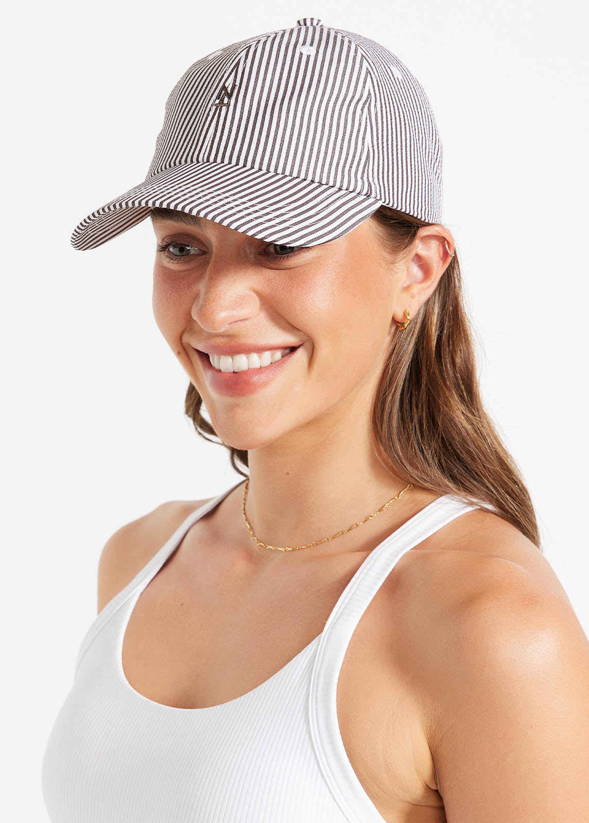 N Striped Cap