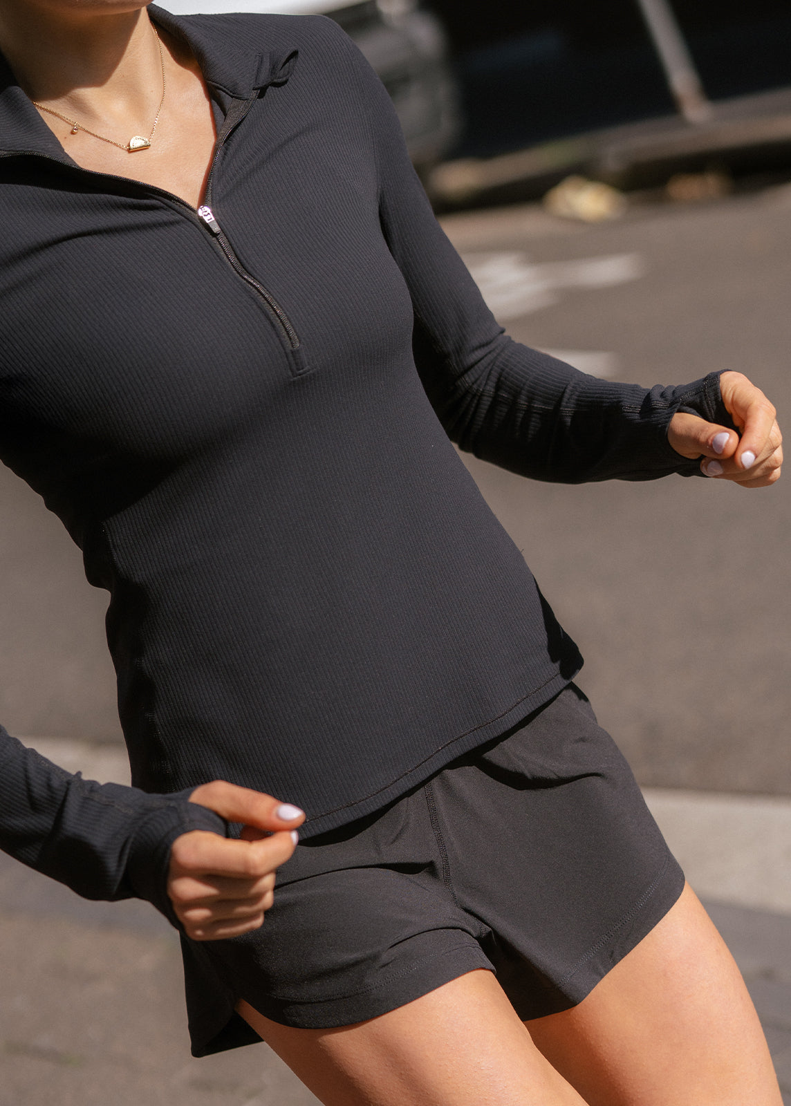 Ribbed Cardio 1/2 Zip | Tops | Nimble Activewear