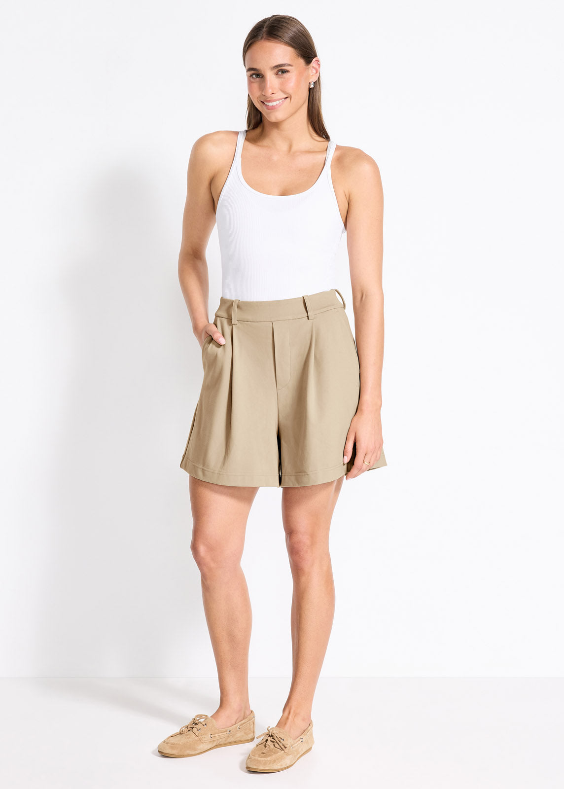 Pleated Tailored Short