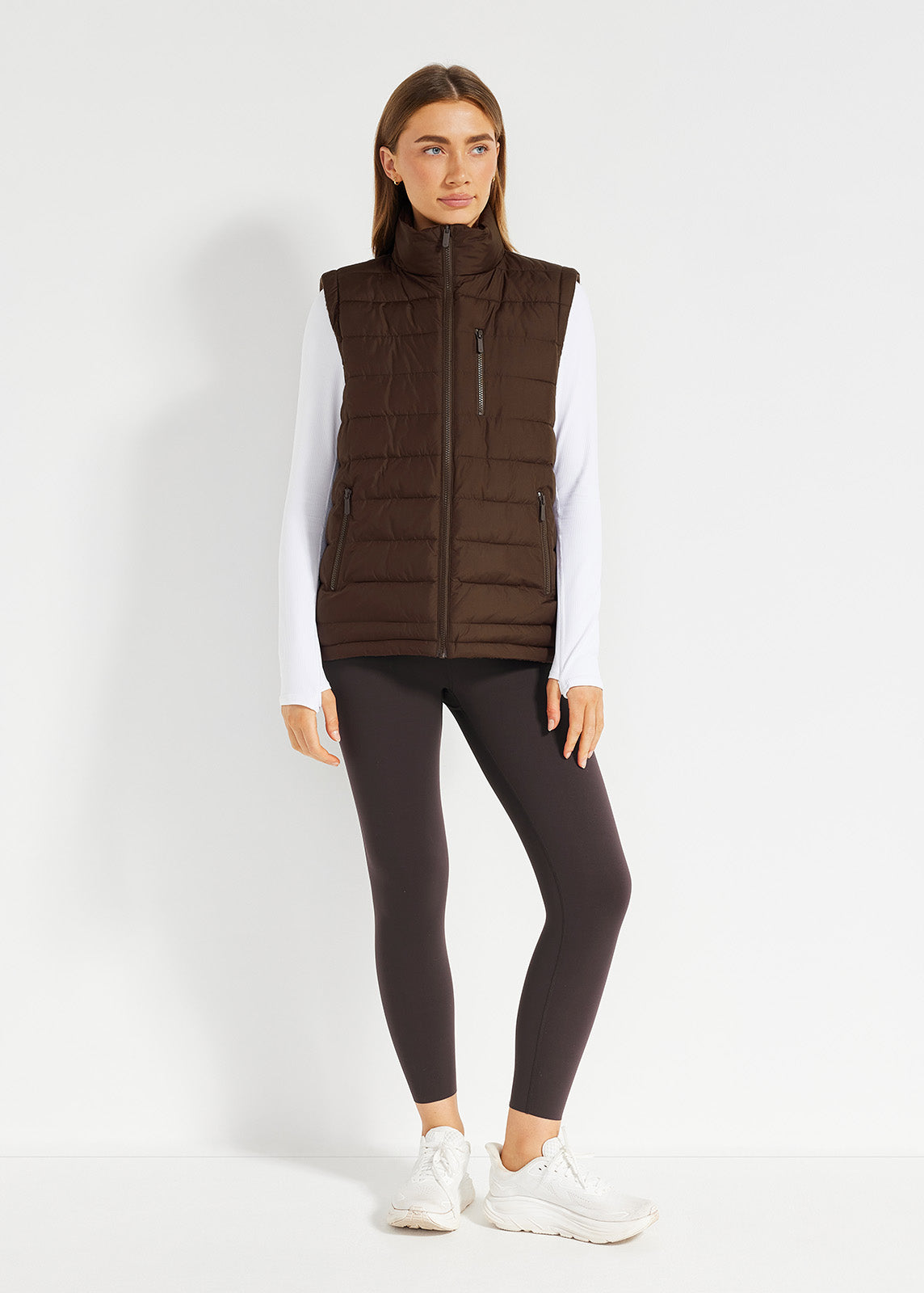 Reversible Sherpa Vest in Chocolate Brown | Women's Jackets & Vests