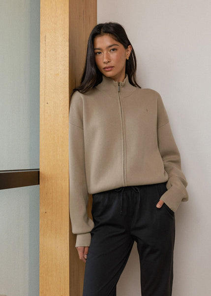 Everyday Short Cardigan in Latte | Knitwear