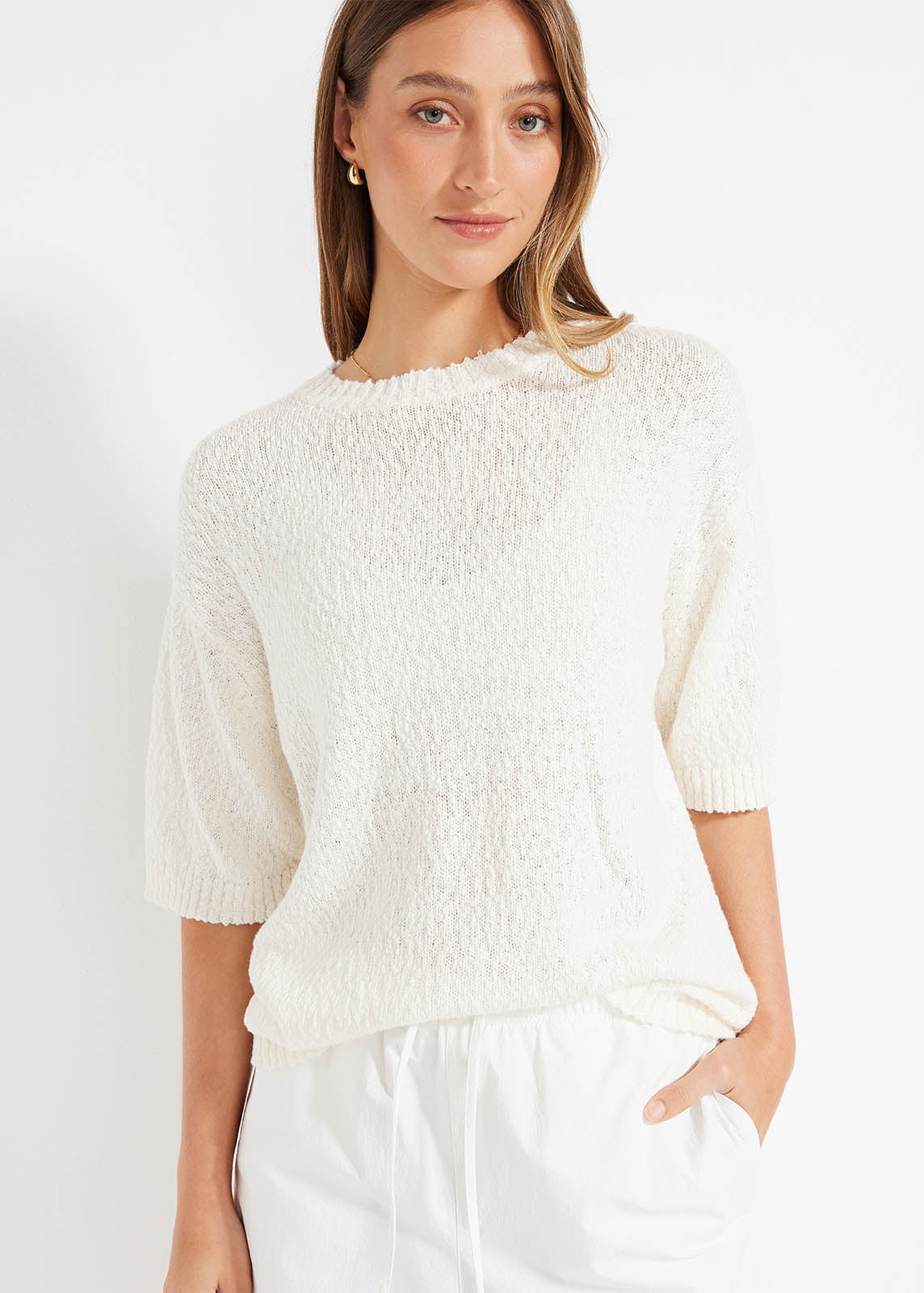 Summer Boucle Knit Tee
