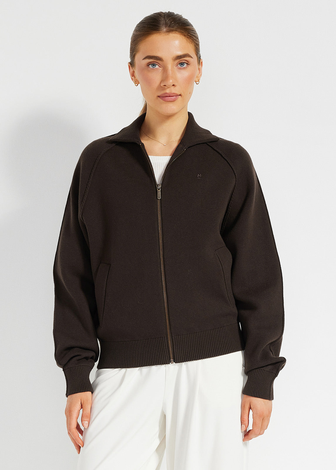 Oversized Knit Bomber