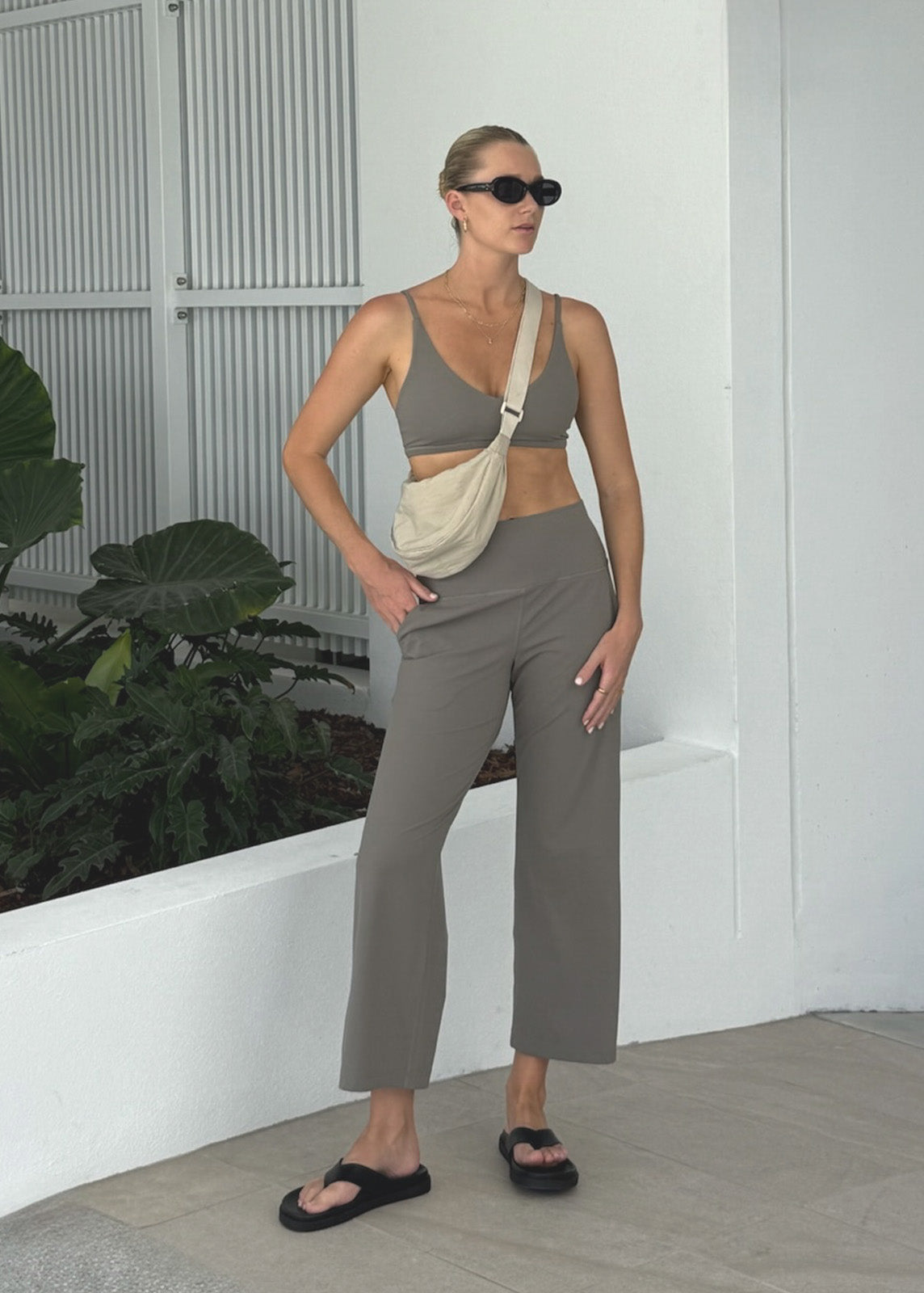 In Motion Cropped Wide Leg Pant