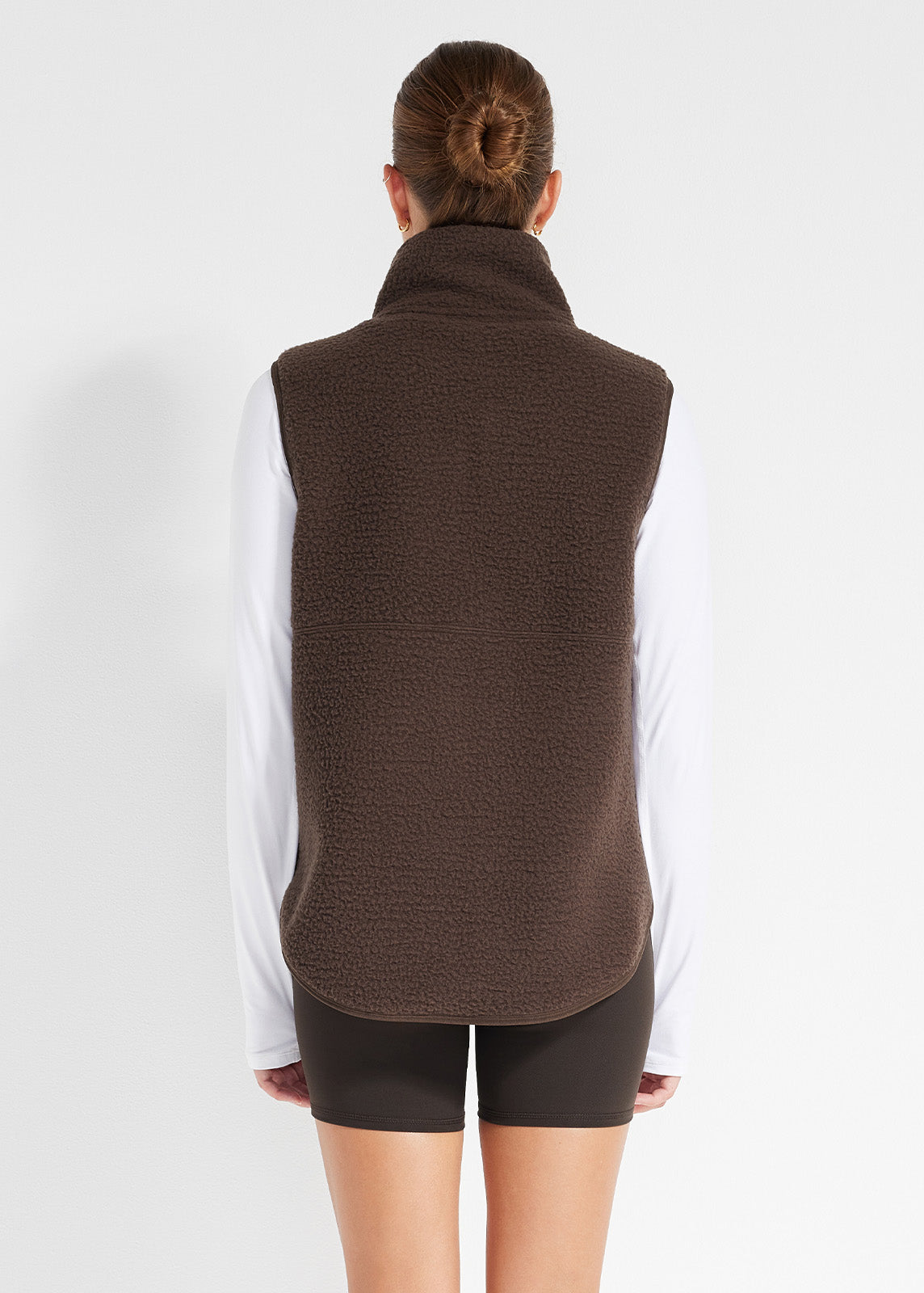 Rain or Shine Sherpa Vest in Chocolate | Women's Vests & Outerwear