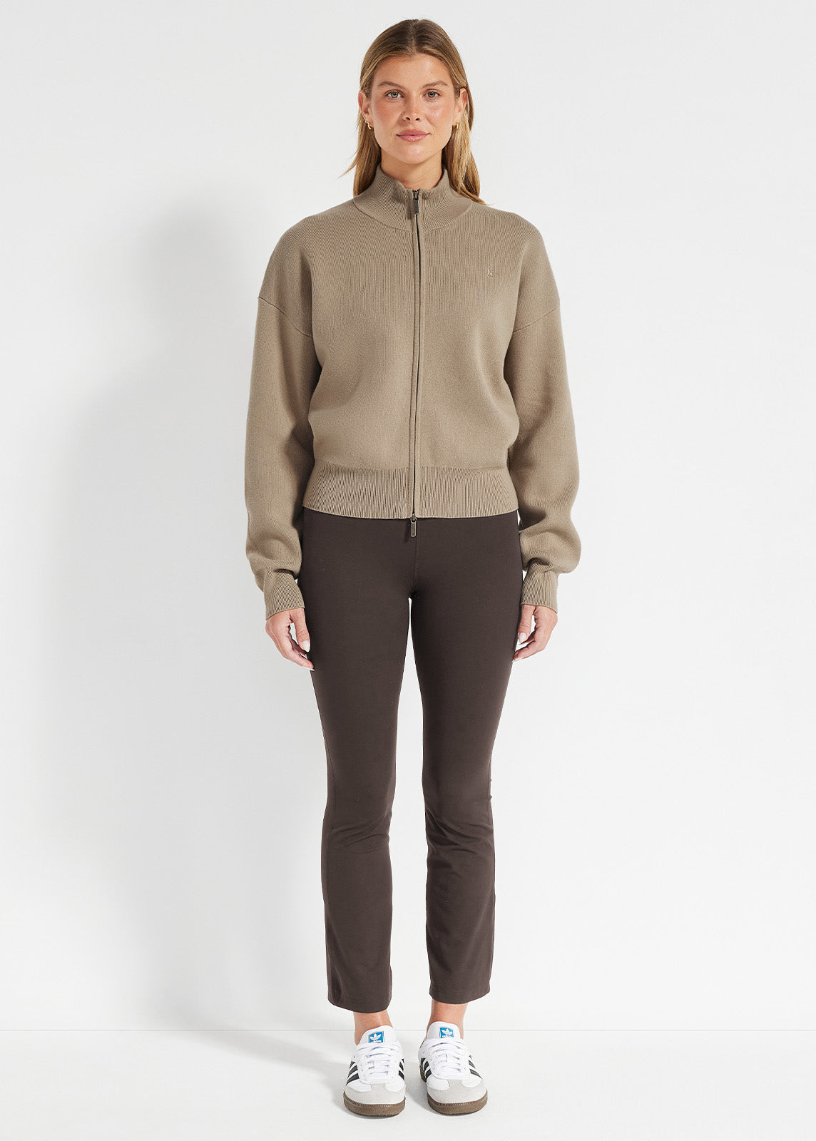 Everyday Short Cardigan in Latte | Knitwear