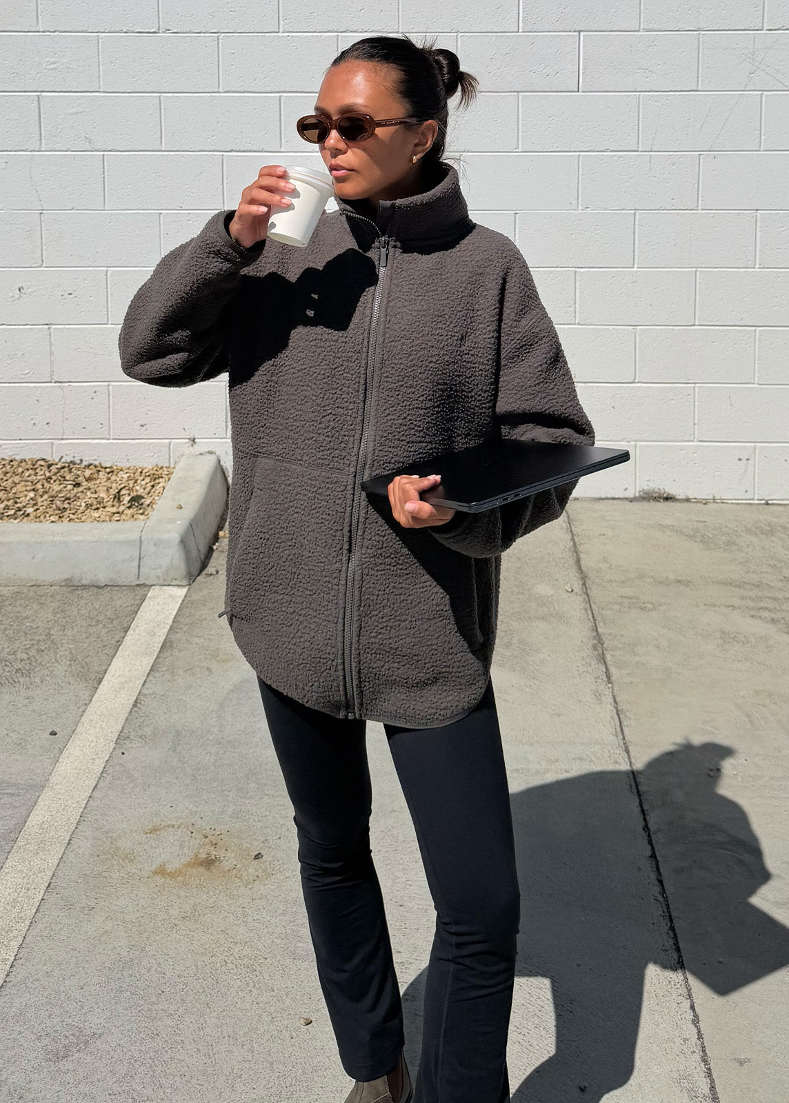 Rain or Shine Sherpa Jacket in Graphite | Women's Outerwear & Jackets