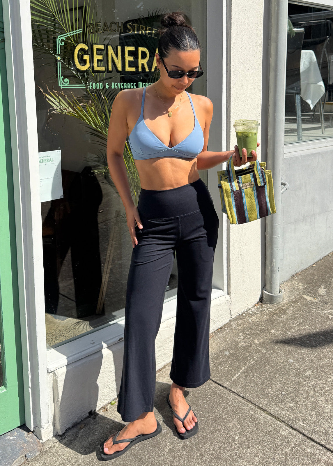 In Motion Cropped Wide Leg Pant in Black | Women's Pants