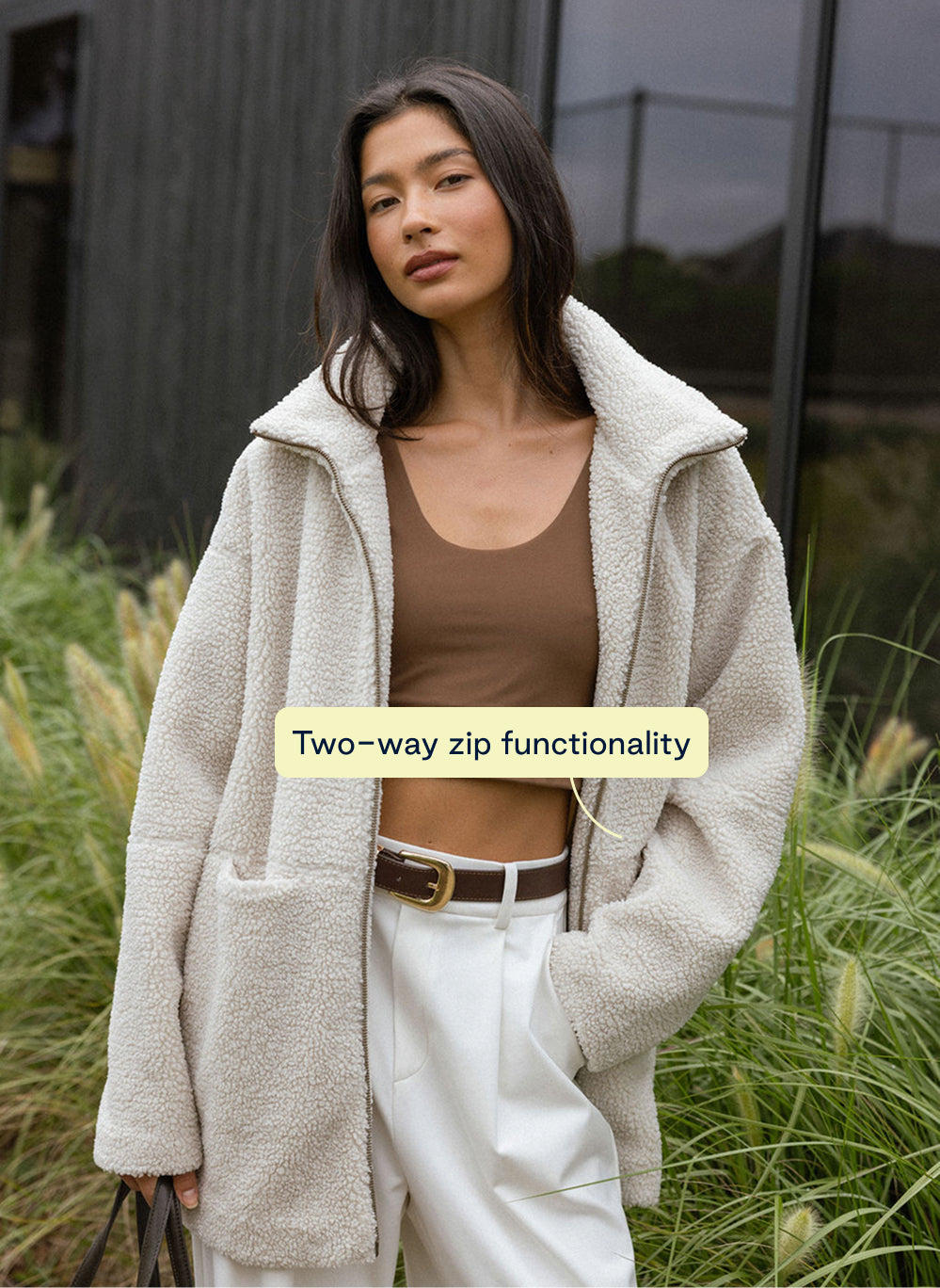 On Tour Oversized Jacket in Cloud | Jackets & Outerwear
