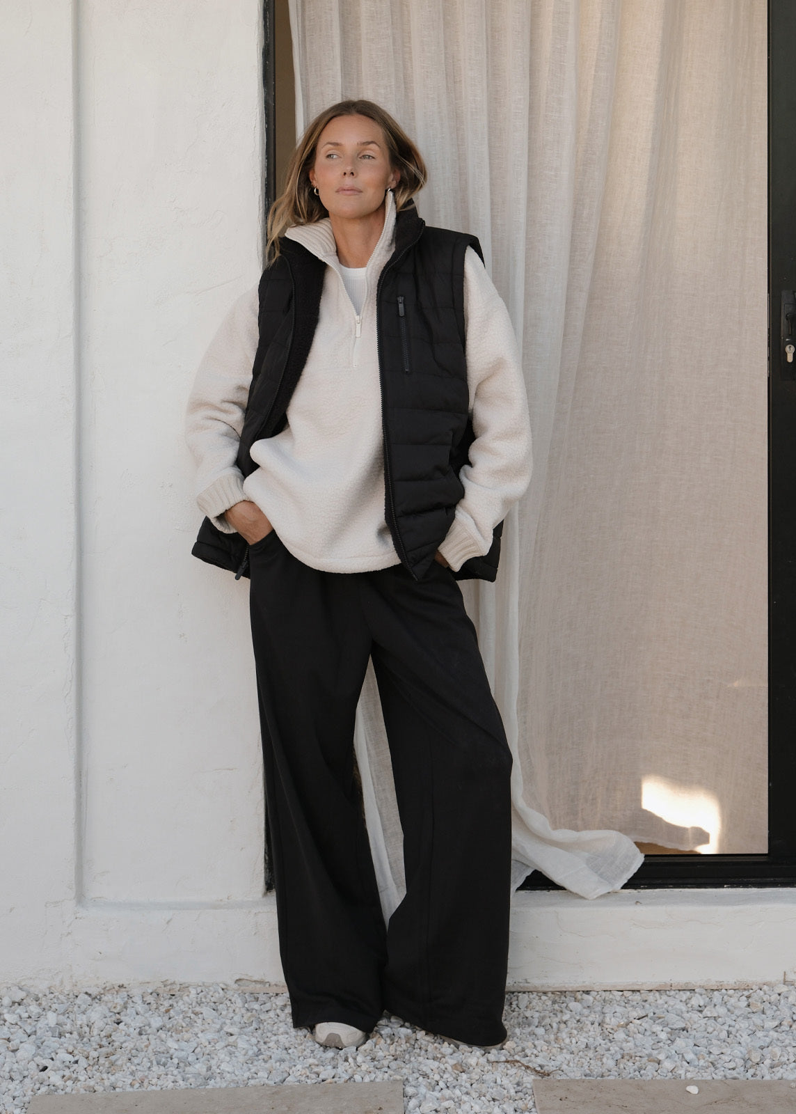 Reversible Half Time Vest in Black | Jackets