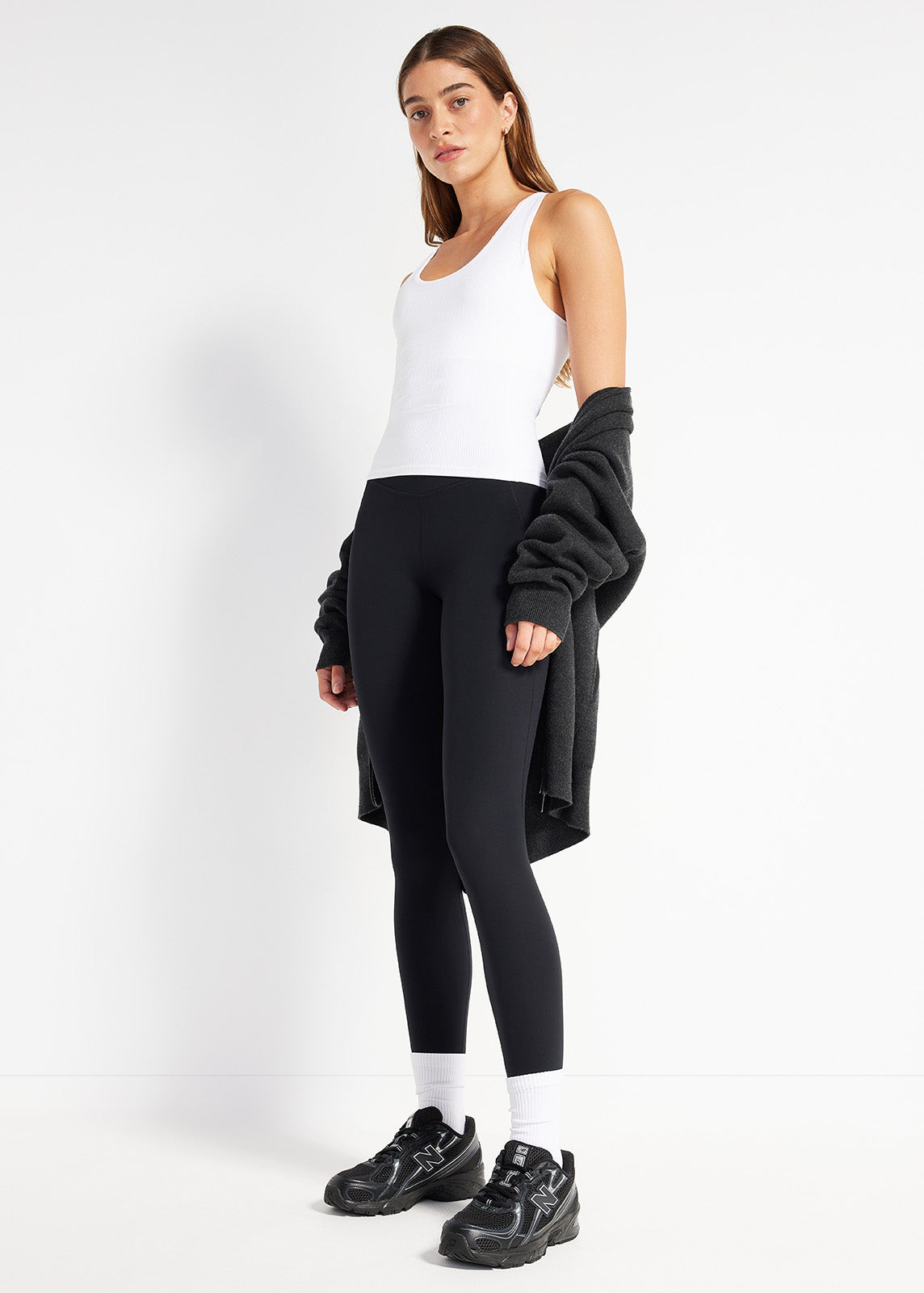 Ribbed Cardio 2-1 Scoop Tank