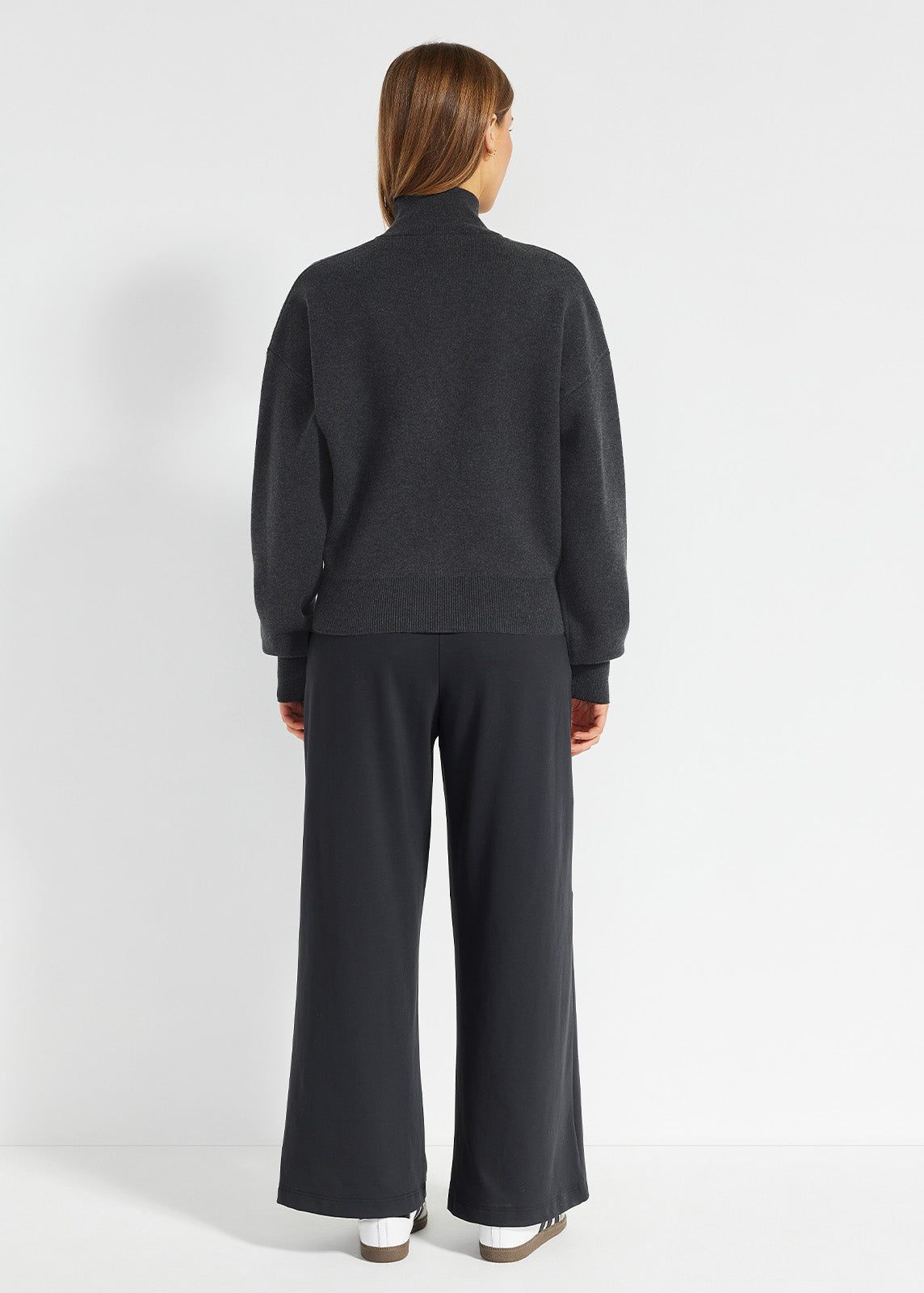 Everyday Short Cardigan in Charcoal | Knitwear