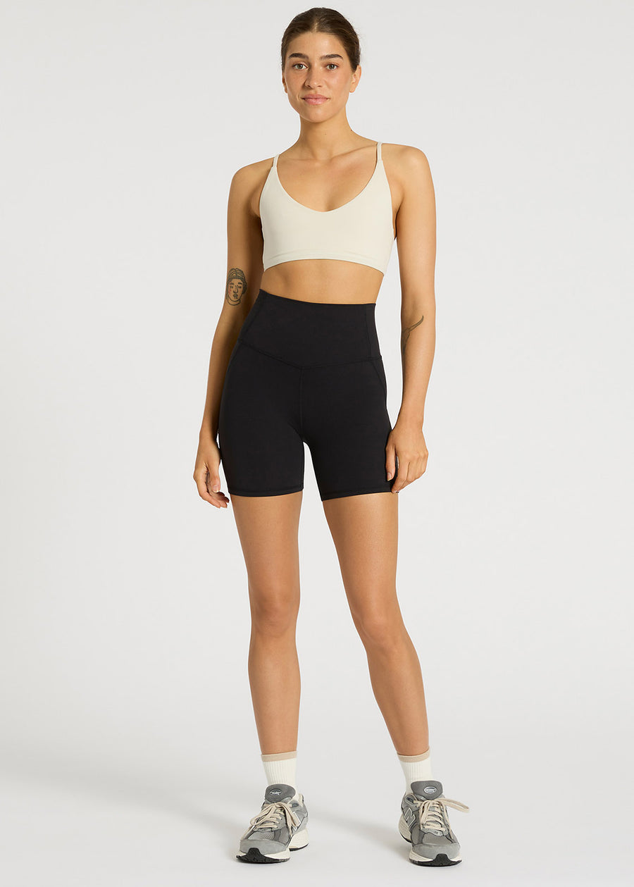 Active Shorts with Back Zipper Pocket