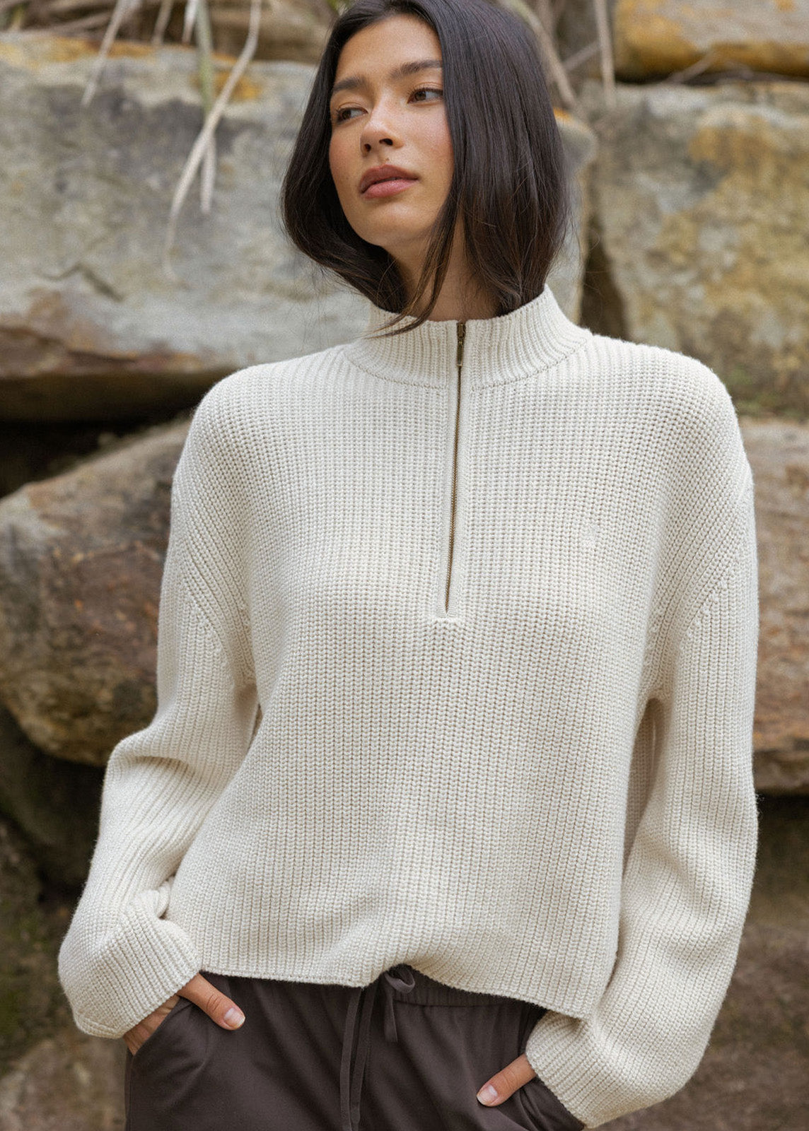Everyday Ribbed 1/2 Zip