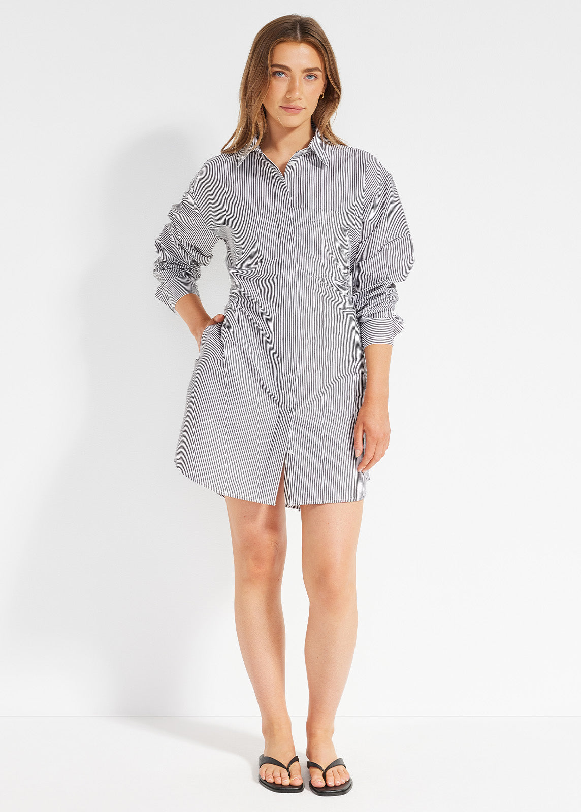 On The Move Shirt Dress
