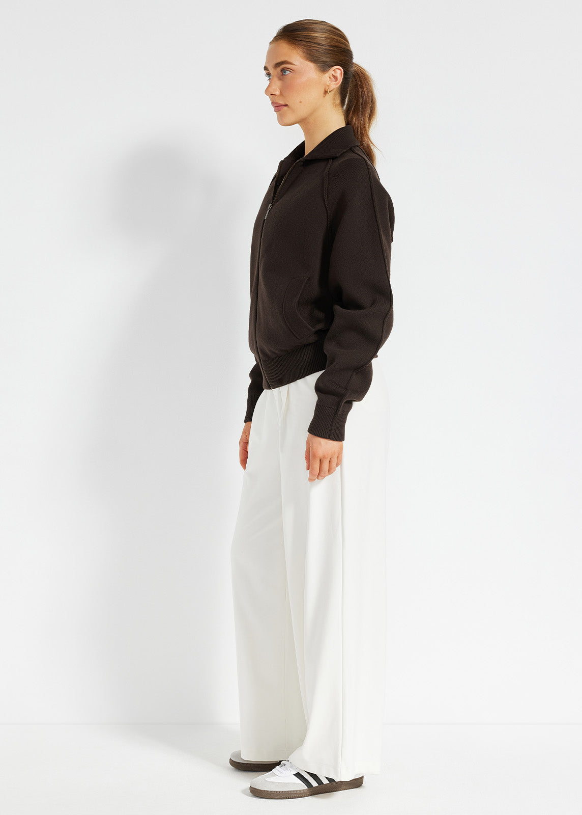 Oversized Knit Bomber