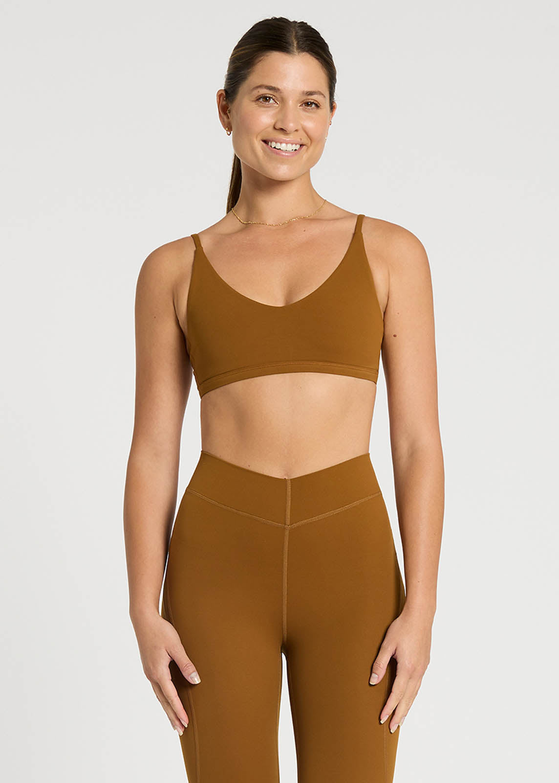 Neutral-Tone Ribbed Athleisure / Yoga Sets - by Heralane Leisure