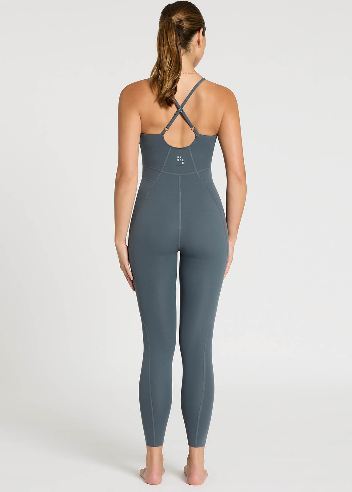 In Motion Strappy Ankle Onesie - Charcoal